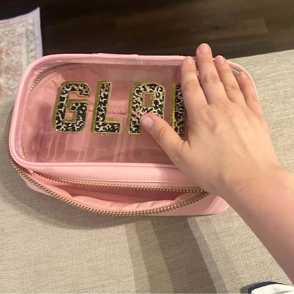 Stoney Clover Lane Pink Glam Makeup Bag